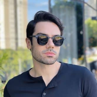 safine com br oculos de sol masculino redondo azul club