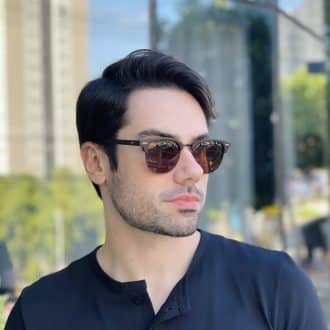 safine com br oculos de sol masculino redondo marrom club 1