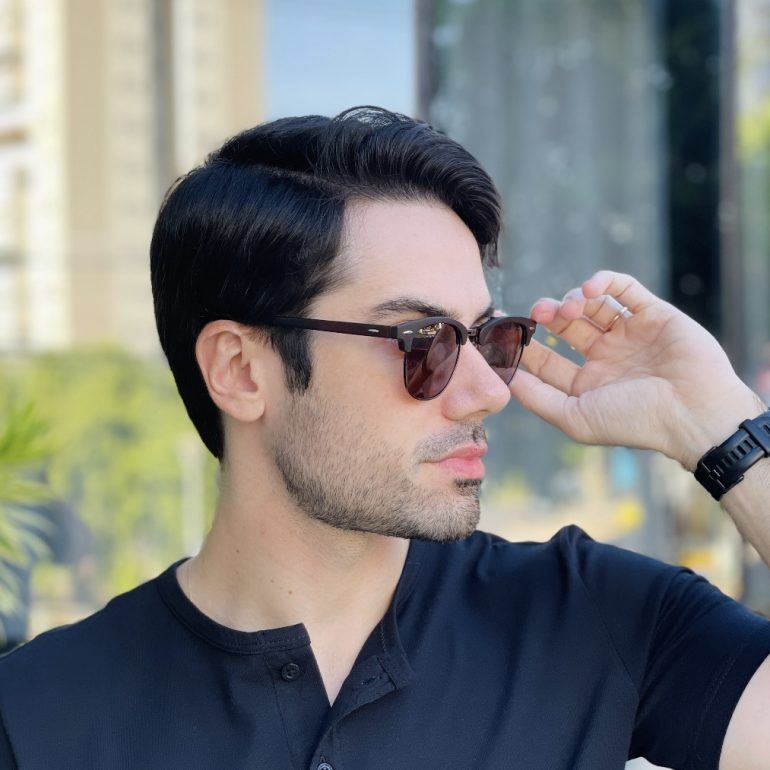 safine com br oculos de sol masculino redondo marrom club 2