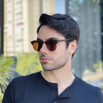 safine com br oculos de sol masculino redondo marrom club 3