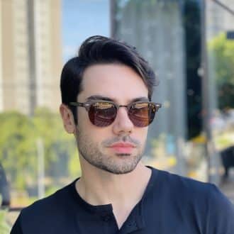 safine com br oculos de sol masculino redondo marrom club