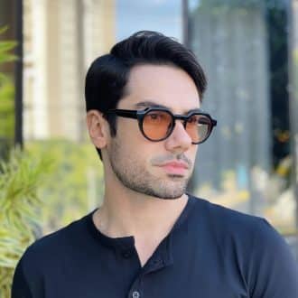 safine com br oculos de sol masculino redondo marrom transparente cadu 2 0 1