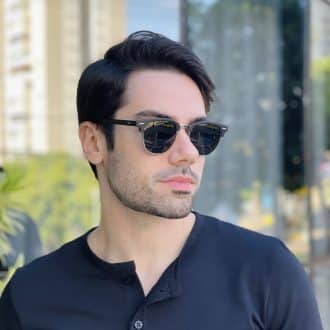 safine com br oculos de sol masculino redondo prata club 5