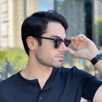 safine com br oculos de sol masculino redondo prata club 6