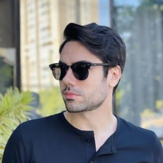 safine com br oculos de sol masculino redondo preto club 3