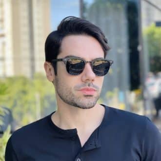 safine com br oculos de sol masculino redondo preto club