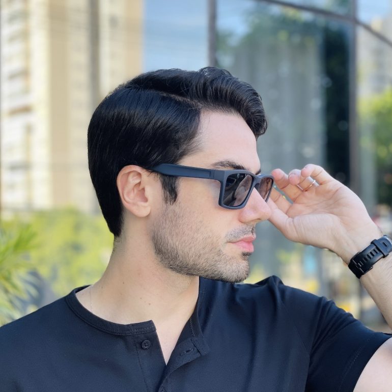 safine com br oculos de sol masculino retangular azul andre 2