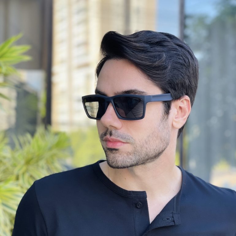 safine com br oculos de sol masculino retangular azul andre 3