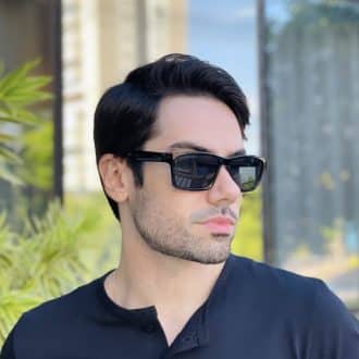 safine com br oculos de sol masculino retangular preto andre