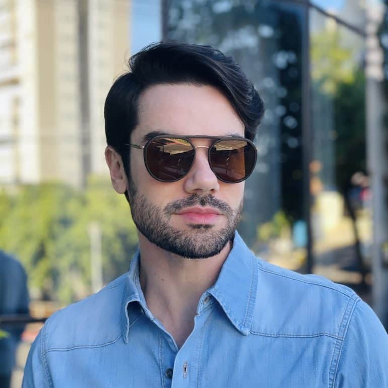 safine com br oculos 2 em 1 clip on masculino aviador marrom alisson 10