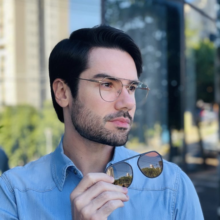 safine com br oculos 2 em 1 clip on masculino aviador marrom alisson 2