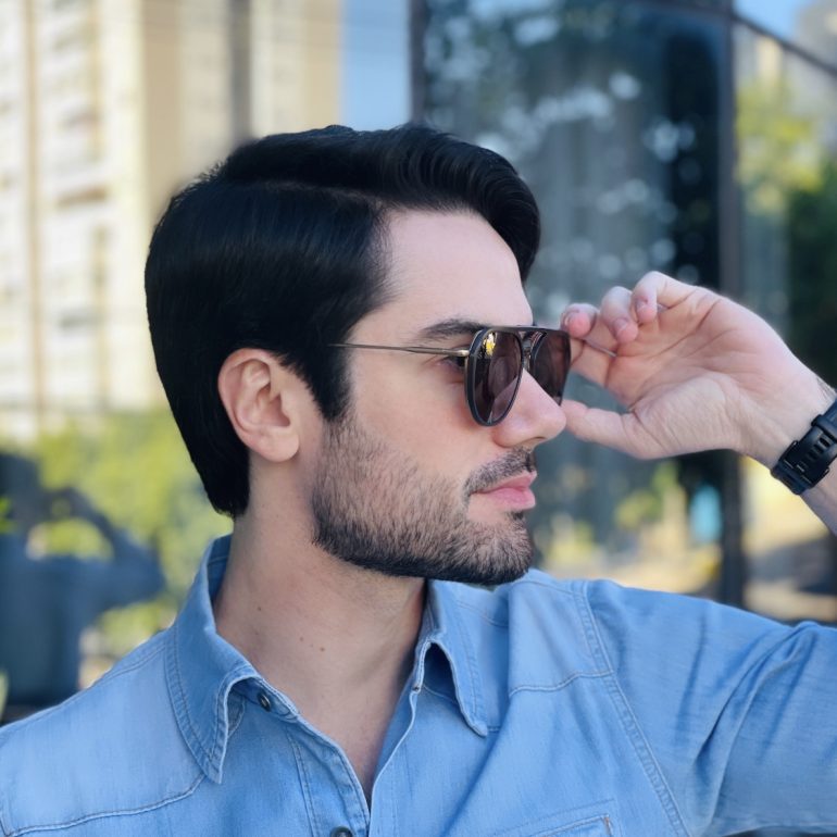 safine com br oculos 2 em 1 clip on masculino aviador marrom alisson 8