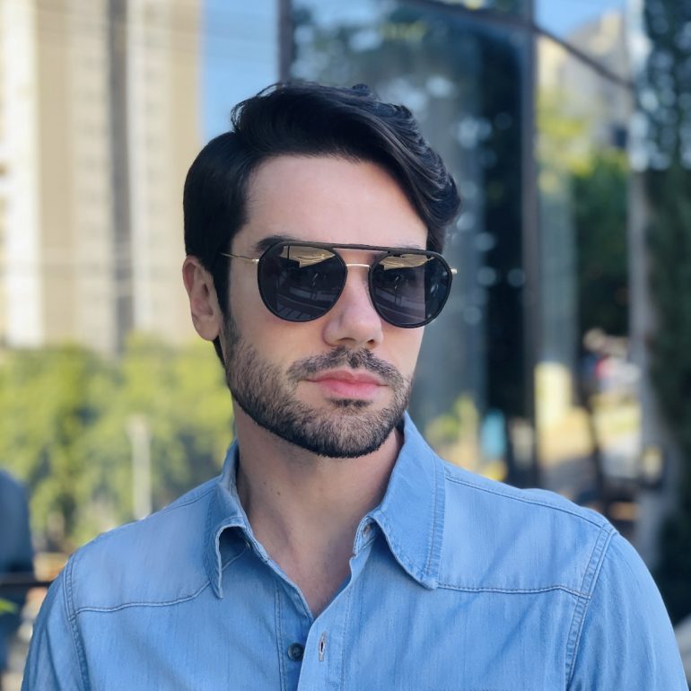 safine com br oculos 2 em 1 clip on masculino aviador preto e dourado alisson 10