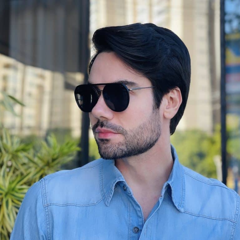 safine com br oculos 2 em 1 clip on masculino aviador preto e grafite alisson 10