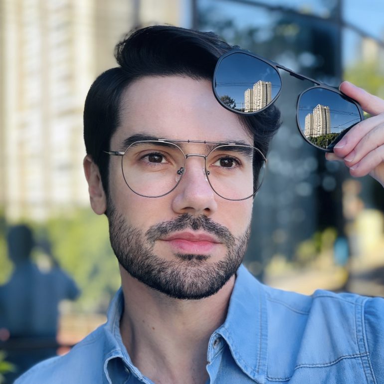 safine com br oculos 2 em 1 clip on masculino aviador preto e grafite alisson 2