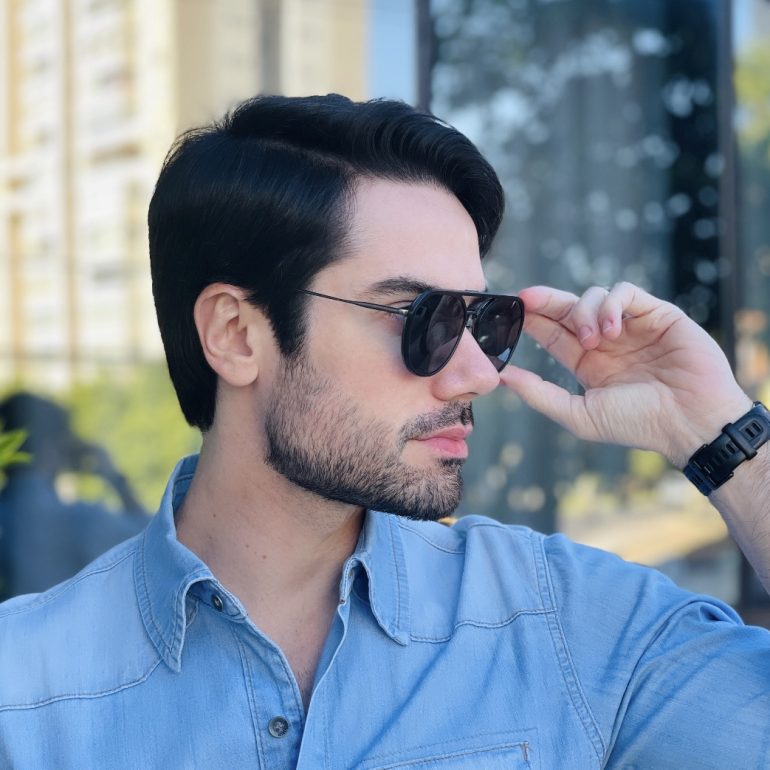 safine com br oculos 2 em 1 clip on masculino aviador preto e grafite alisson 9
