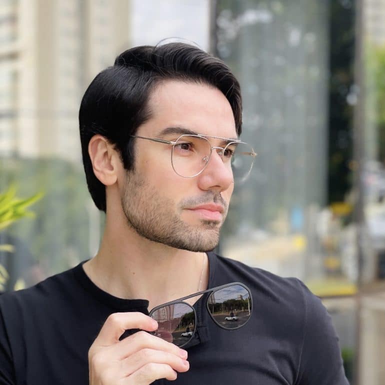 safine com br oculos 2 em 1 clip on masculino aviador preto e prata alisson 1