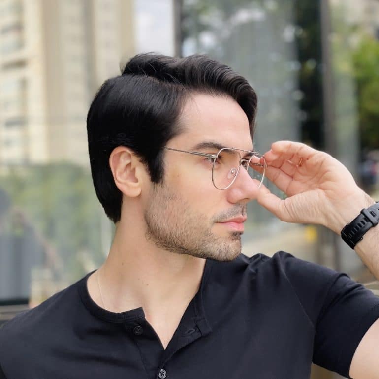 safine com br oculos 2 em 1 clip on masculino aviador preto e prata alisson 4