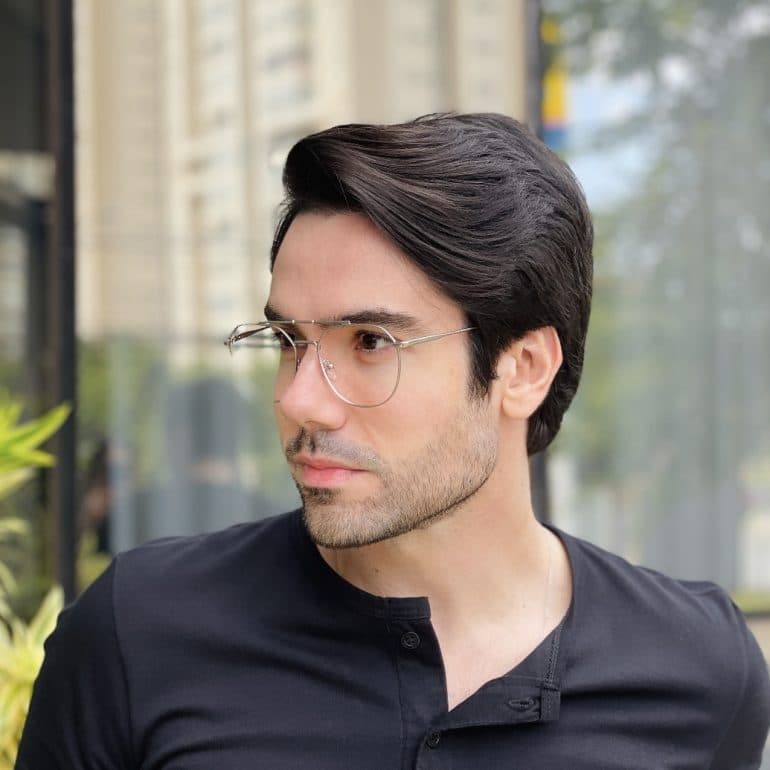 safine com br oculos 2 em 1 clip on masculino aviador preto e prata alisson 5
