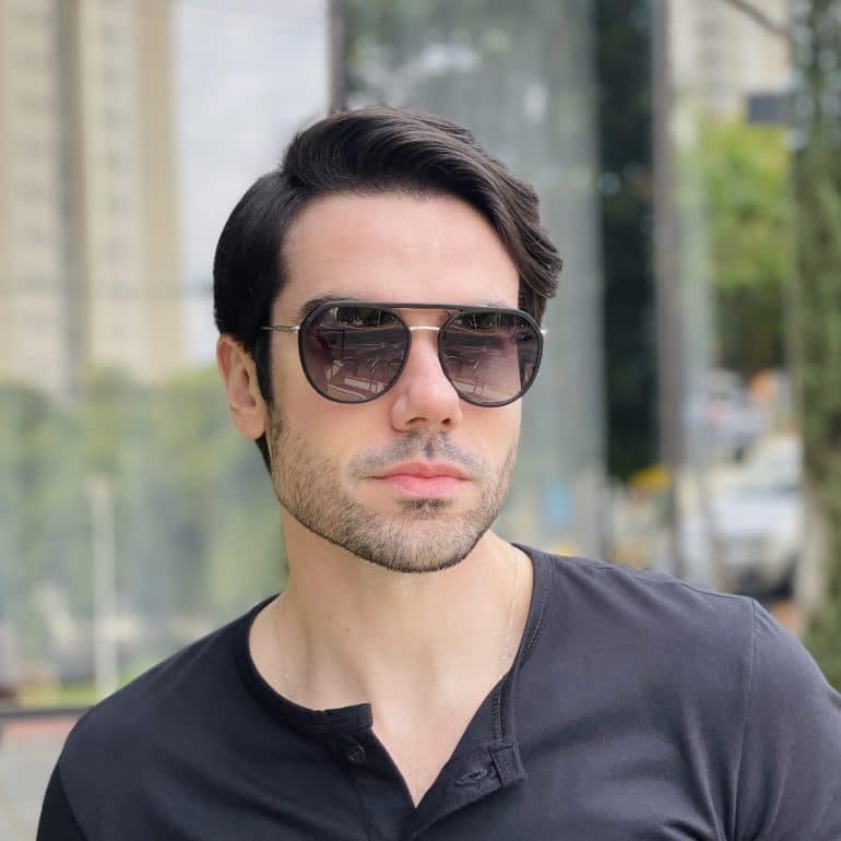 safine com br oculos 2 em 1 clip on masculino aviador preto e prata alisson 6