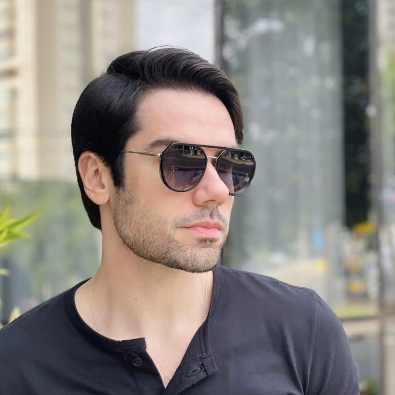 safine com br oculos 2 em 1 clip on masculino aviador preto e prata alisson 7