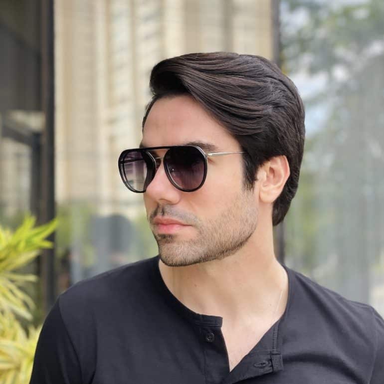 safine com br oculos 2 em 1 clip on masculino aviador preto e prata alisson 8