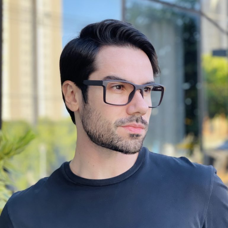 safine com br oculos de grau masculino quadrado marrom heitor 2 0 3