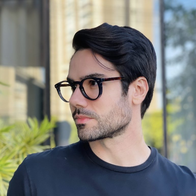 safine com br oculos de grau masculino redondo azul marlon 2 0 3