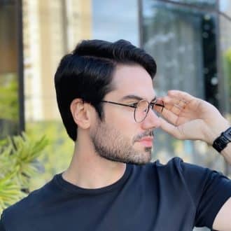 safine com br oculos de grau masculino redondo dourado leonardo 2