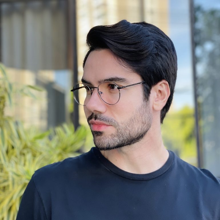 safine com br oculos de grau masculino redondo dourado leonardo 3
