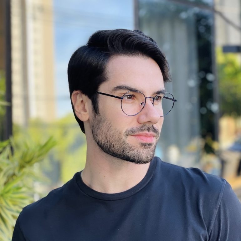 safine com br oculos de grau masculino redondo grafite leonardo 2