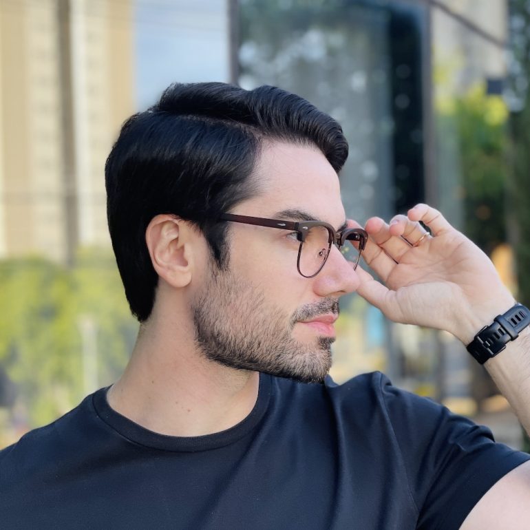 safine com br oculos de grau masculino redondo marrom club 2 0 2