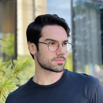 safine com br oculos de grau masculino redondo marrom leonardo 1