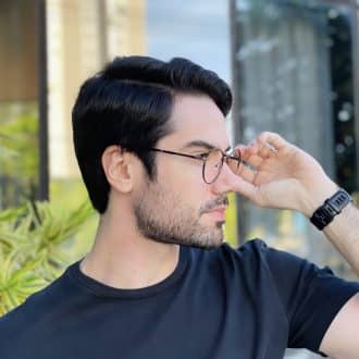 safine com br oculos de grau masculino redondo marrom leonardo 2