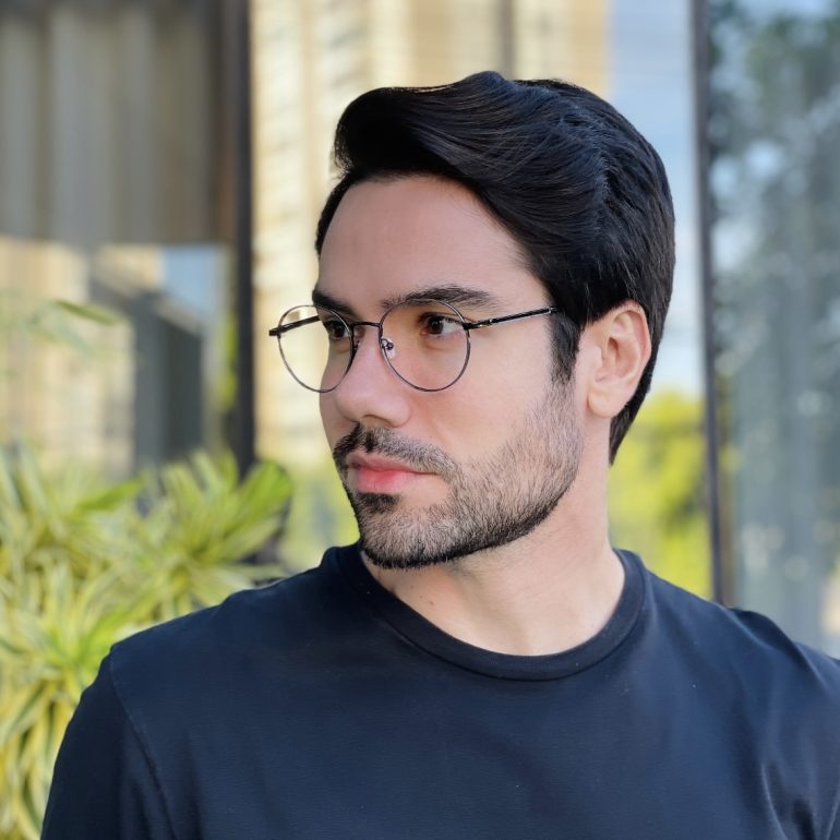 safine com br oculos de grau masculino redondo prata leonardo 1
