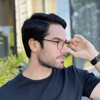 safine com br oculos de grau masculino redondo prata leonardo 2