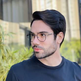 safine com br oculos de grau masculino redondo preto leonardo 3