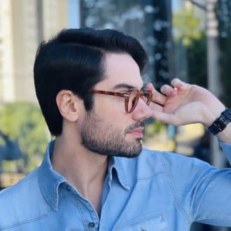 safine com br oculos de grau masculino redondo rajado harry 2 0 2