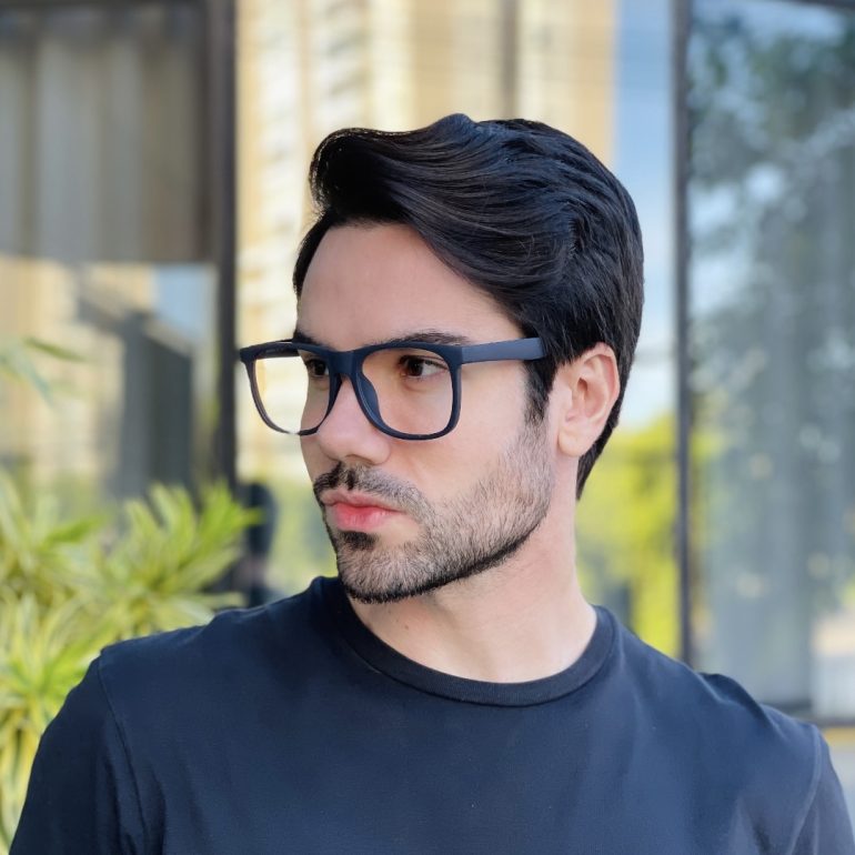 safine com br oculos de grau quadrado azul caio 2 0 3