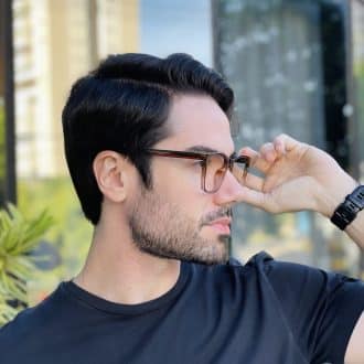 safine com br oculos de grau quadrado marrom degrade bruno 2 0 2