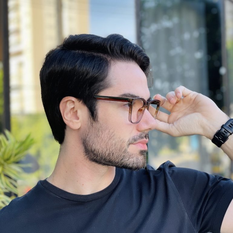 safine com br oculos de grau quadrado marrom degrade bruno 2 0 2