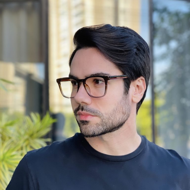 safine com br oculos de grau quadrado marrom degrade bruno 2 0 3