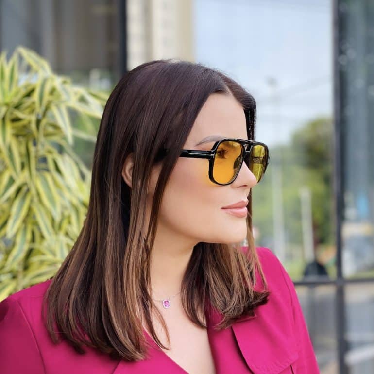safine com br oculos de sol feminino aviador amarelo antonella 2