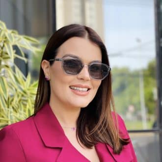 safine com br oculos de sol feminino quadrado cinza mayla