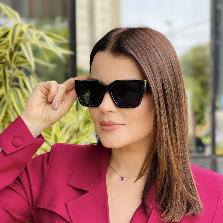 safine com br oculos de sol feminino quadrado preto liz 3