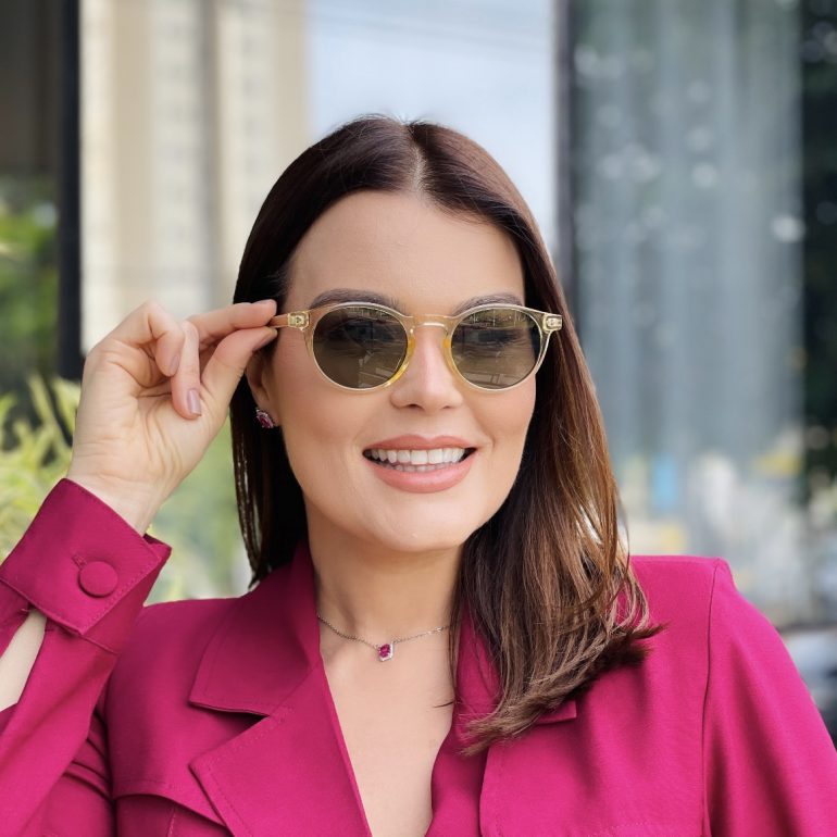 safine com br oculos de sol feminino redondo champanhe carolina 2