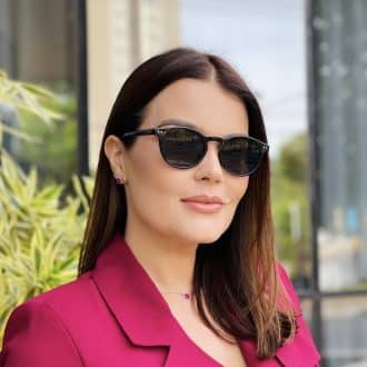 safine com br oculos de sol feminino redondo preto carolina