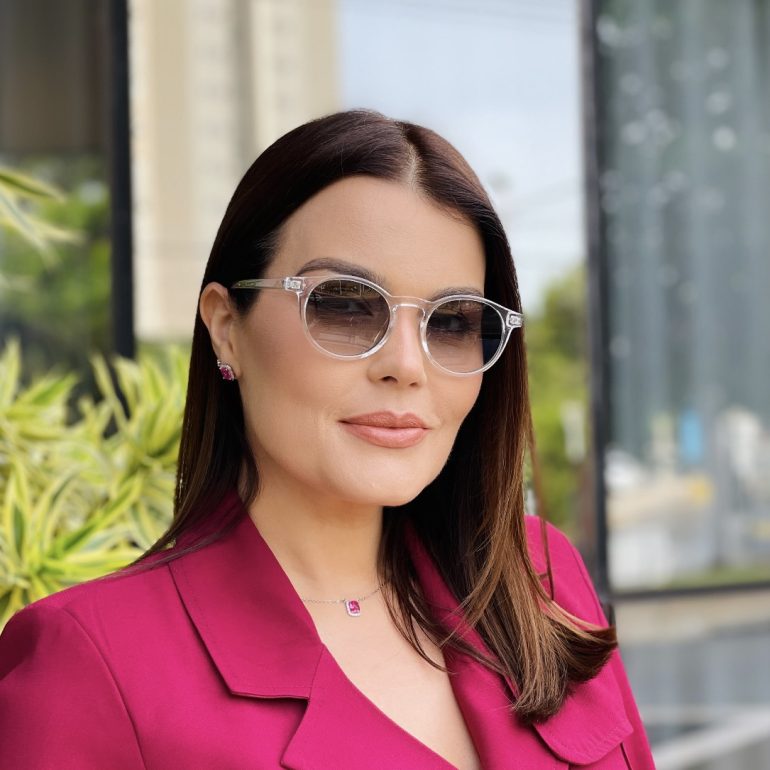 safine com br oculos de sol feminino redondo transparente carolina