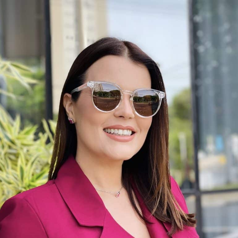 safine com br oculos de sol feminino redondo transparente isabel