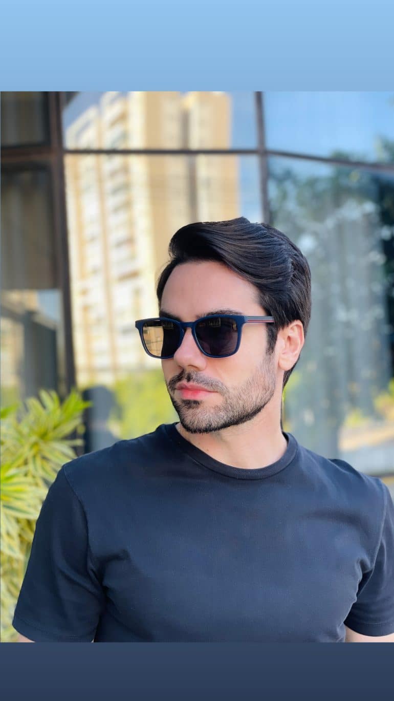 safine com br oculos de sol masculino quadrado azul bruno 3